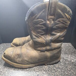 Irish Setter Marshall 83912 Mens 10.5 E2 Steel Toe Pull-On Work Boots Distressed